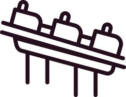 Roller Coaster Vector Icon