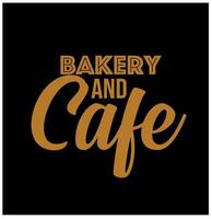 'Bakery and cafe' lettering unit logo. vector