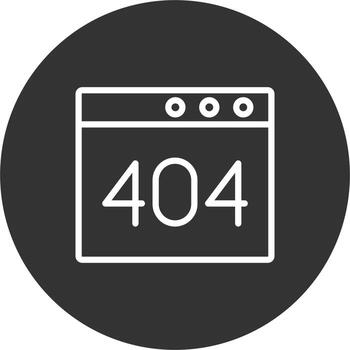 Browser Error 404 Vector Icon