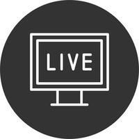 Pc Live Streaming Vector Icon