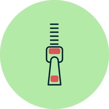 icono de vector de cremallera