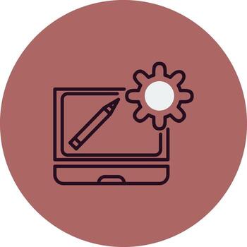 icono de vector de proceso de diseño