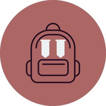 icono de vector de mochila