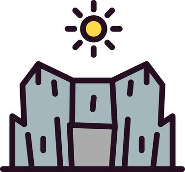 icono de vector de cueva