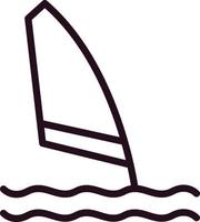 icono de vector de windsurf