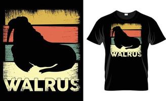 Retro Walrus Design vector