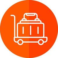 Luggage Cart Vector Icon