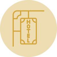 icono de vector de signo de hotel