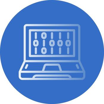 icono de vector de código binario