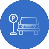 icono de vector de estacionamiento de coche