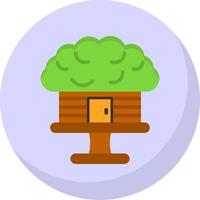 icono de vector de casa de árbol