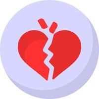 icono de vector de corazón roto