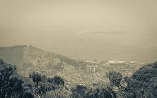 Panorama view of the whole coast of Cape Town. photo