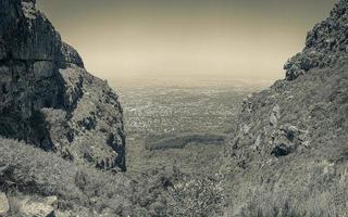 increíble vista desde el parque nacional de la montaña de la mesa. foto