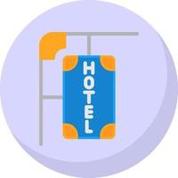 icono de vector de signo de hotel