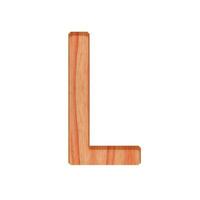 wooden vintage alphabet letter pattern beautiful 3d isolated on white background, capital letter L photo