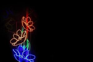 light in shape of a flower in night  beautiful background photo