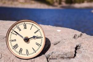 Clock on the ground photo