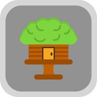 icono de vector de casa de árbol