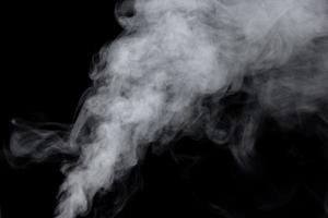 Abstract  powder or smoke isolated on black background photo