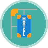 icono de vector de signo de hotel