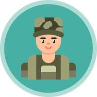 icono de vector de soldado