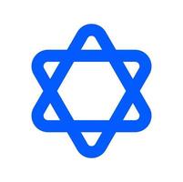 The Star of David in vector form. Curved star icon.