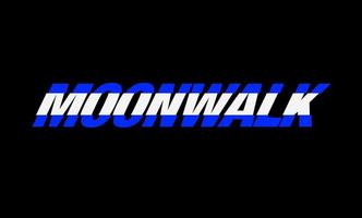 Moonwalk shop monogram. Moonwalk typography logo. vector