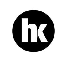 HK company name initial letters monogram. HK brand icon, symbol. vector