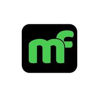 MF brand name initial letters icon. MF symbol. vector