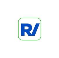 rv empresa nombre inicial letras monograma. rv empresa logo. vector