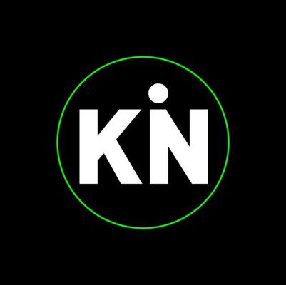 KIN company initial letters monogram.
