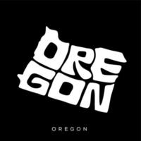 Oregon state map typography. Oregon map typography. Oregon lettering. vector