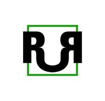 RUR company name initial letters monogram. RUR Letters Icon. vector
