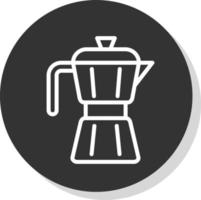 icono de vector de cafetera