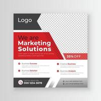 Business promotion and creative social media banner template design with gradient color vector
