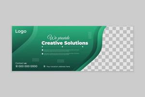 Corporate business social media post design templates with gradient color vector