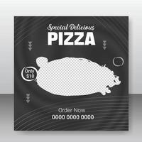 Special delicious pizza social media story post design template, perfect for restaurant and culinary promotion vector