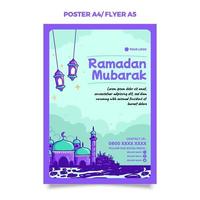 Ramadan design theme with hand draw style art vector
