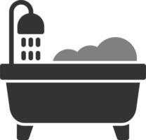 bañera limpieza vector icono