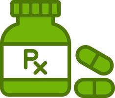 Pills Bottle Vector Icon