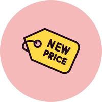 nuevo precio vector icono
