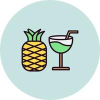 Pineapple juice Vector Icon