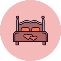 Double bed Vector Icon