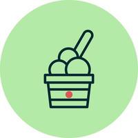 Ice Cream Balls On Cup Vector Icon