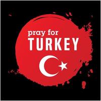 pray for turkey illustration template vector