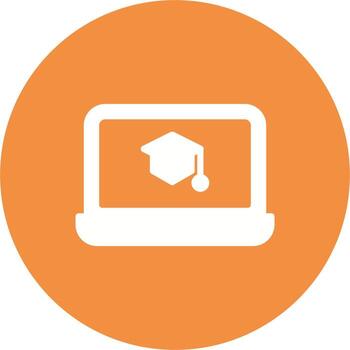 icono de vector de aprendizaje electrónico