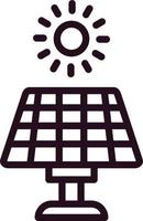 icono de vector de energía solar