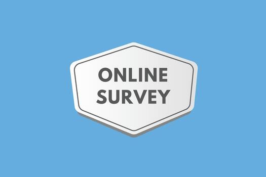 en línea encuesta texto botón. en línea encuesta firmar icono etiqueta pegatina web botones vector