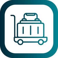 Luggage Cart Vector Icon